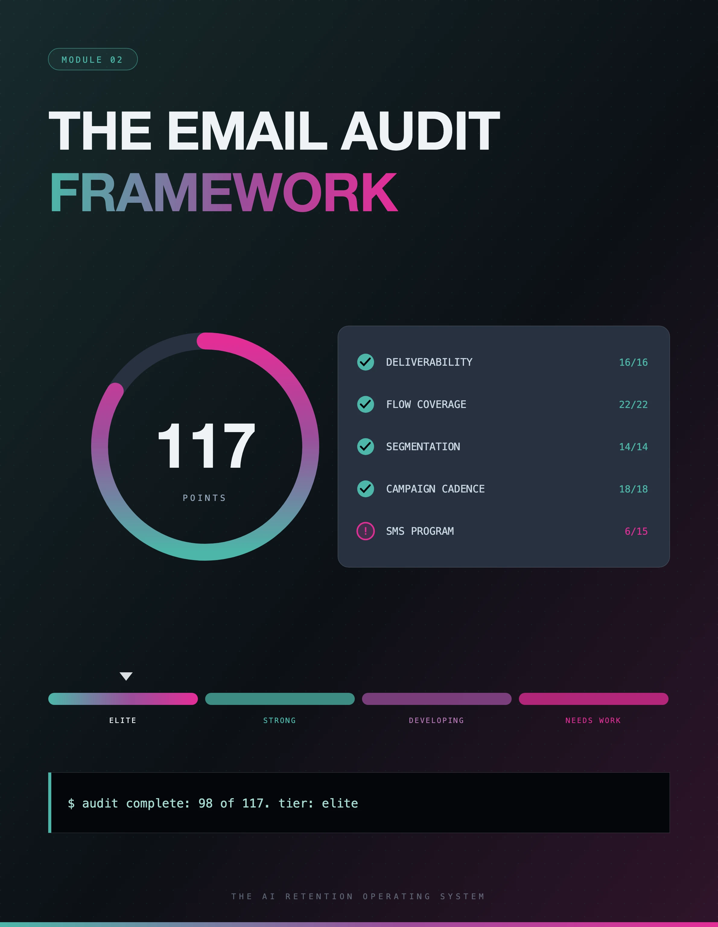 Module 02 cover: The Email Audit Framework