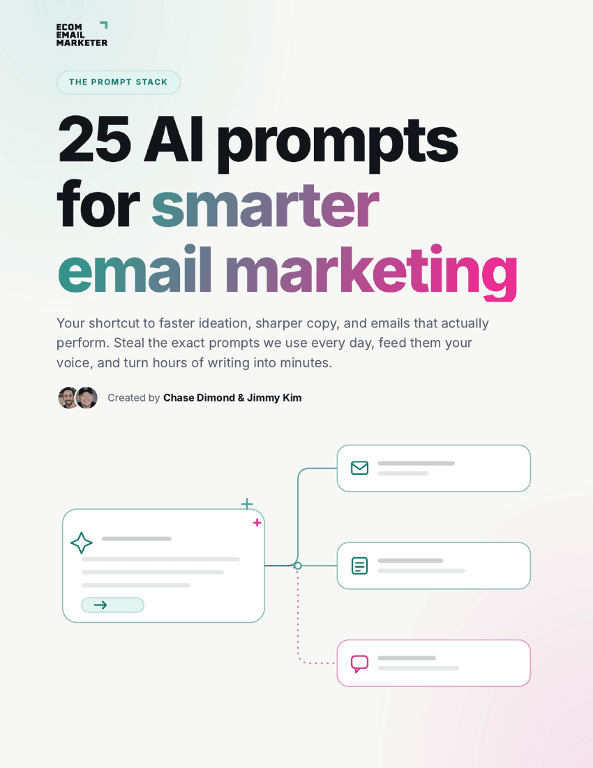 Cover of The Prompt Stack, the free 25-prompt pack for email marketers